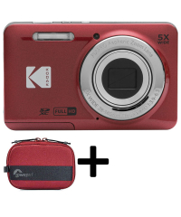 Kodak PIXPRO FZ55 Red Friendly Zoom Digital Camera (Value) Kit