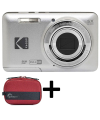 Kodak PIXPRO FZ55 Silver Friendly Zoom Digital Camera (Value) Kit