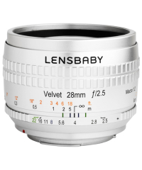 Lensbaby Velvet 28mm f/2.5 Lens for Canon EF (Silver)