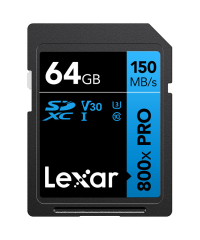 Lexar 800x PRO UHS-I SDXC Blue Series SD Card 64GB - LSD0800P064G-BNNNG