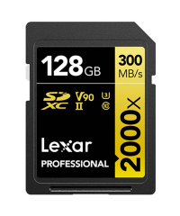 Lexar 2000x UHS-II SDXC GOLD Series SD Card 128GB - LSD2000128G-BNNNG