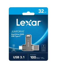 Lexar JumpDrive 32GB D400 Dual USB-A Type-C Flash Drive