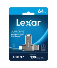 Lexar JumpDrive 64GB D400 Dual USB-A Type-C Flash Drive