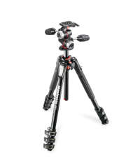 Manfrotto MK190XPRO4-3W 4 Section Aluminum Tripod with X-PRO 3-Way Head