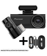 Pioneer VREC-Z820DC 4K Front & FHD Rear Dash Camera – 128GB SD + Hardwire Kit