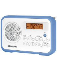 Sangean PR-D18 Portable Digital Radio - White/Blue