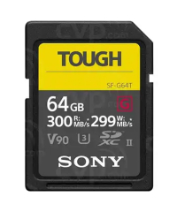 Sony SFG64T 64GB SDXC UHS-II V90 Tough Memory Card High Speed 4K 8K Camera Storage