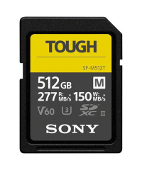 Sony SFM512T 512GB SDXC UHS-II V60 Tough Memory Card High Speed 4K Camera Storage