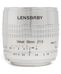 Lensbaby Velvet 56mm f/1.6 SE Lens for Canon EF (Silver)