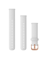 Garmin Quick Release Bands (18 mm) -White with Rose Gold Hardware