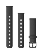 Garmin Quick Release Bands (20 mm) - Black with Slate Hardware
