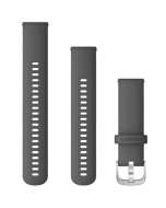 Garmin Quick Release 22 Shadow Gray with Silver Hardware