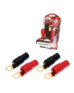 Aerpro AP2GRT 2GA Ring Terminal Pack - 2 Red / 2 Black
