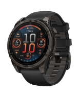 Garmin Fenix 8 Sapphire Smartwatch - Carbon Grey Titanium w Black Band 47mm