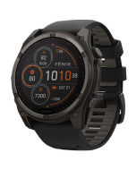 Garmin Fenix 8 Sapphire Solar Smartwatch - Carbon Grey w Black Band 51mm