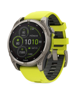 Garmin Fenix 8 Sapphire Solar Smartwatch - Amp Yellow w Graphite Band 47mm