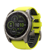 Garmin Fenix 8 Sapphire Solar Smartwatch - Amp Yellow w Graphite Band 51mm