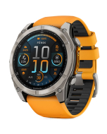 Garmin Fenix 8 Sapphire Smartwatch - Titanium w Orange/Graphite Band 51mm