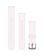 Garmin Quick Release 18mm Silicone Watch Band - Blush Pink w Silver Hardware