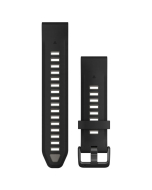 Garmin QuickFit 20 Silicone Watch Band - Black/Pebble Grey