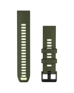 Garmin QuickFit 22 Silicone Watch Band - Olive Drab/Citron