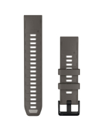Garmin QuickFit 22 Silicone Watch Band - Pebble Grey/Silver Grey