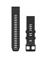 Garmin QuickFit 22 Silicone Watch Band - Black/Pebble Grey