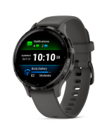 Garmin Venu 3S Slate Bezel w Pebble Grey Case and Silicone Band