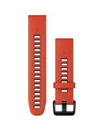 Garmin QuickFit 20 Silicone Watch Band - Flame Red & Graphite (010-13279-04)