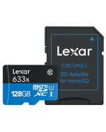 Lexar 633x MicroSD Memory Card w Adaptor 128GB - LSDMI128BB633A