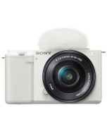 Sony ZV-E10 Vlog White Camera w 16-50mm Black Lens